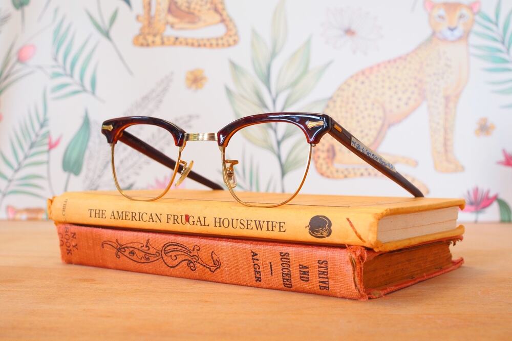 Shuron Ronsir Cardova Vintage 1960s Eyeglasses USA 44-26 NOS Retro Preppy